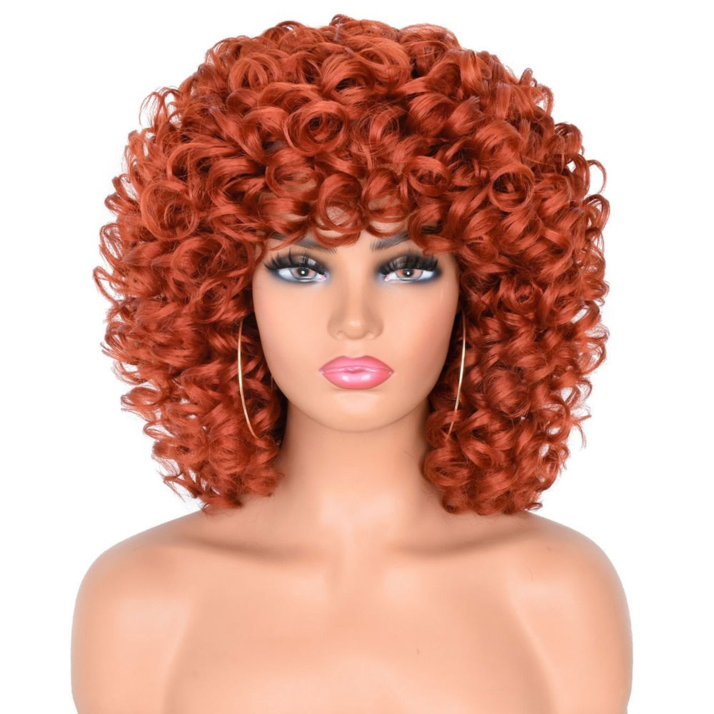 Stylish Short Curly Wine Red Wig for Daily Use and Cosplay