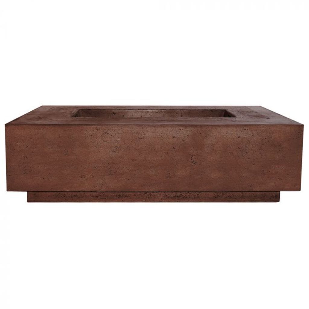 Prism Hardscapes 56" Cafe Tavola 1 Rectangular Concrete Gas Fire Pit Table