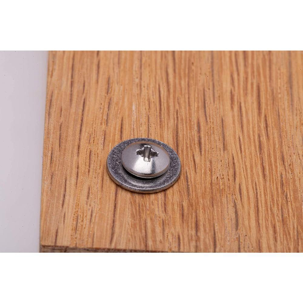 1/4" x 5/8" OD Chrome Coated Stainless Steel Flat Washers (100 Pack) - Premium 18-8 (304) Stainless Steel