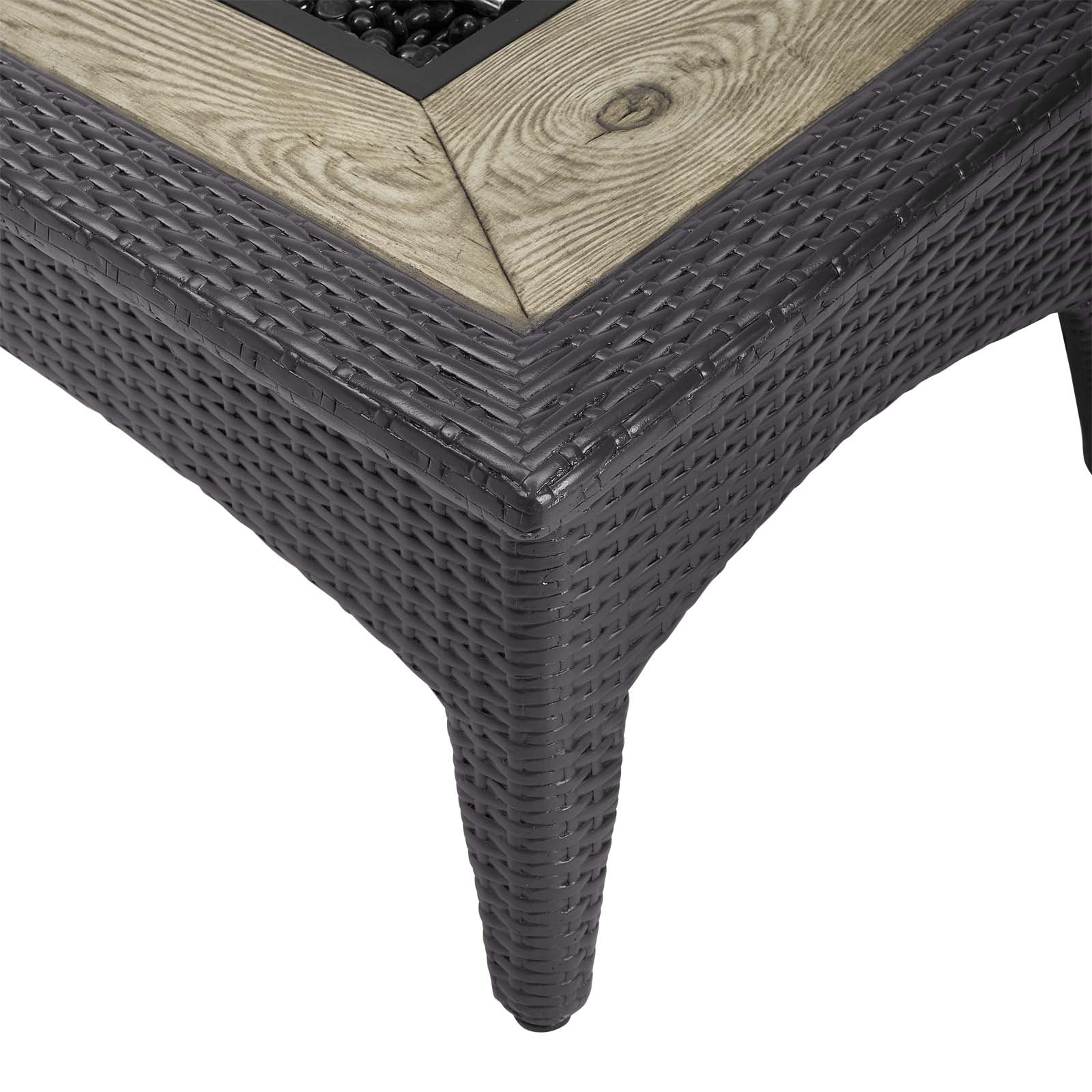 Splendor 43.5" Rectangle Outdoor Propane Gas Fire Pit Table