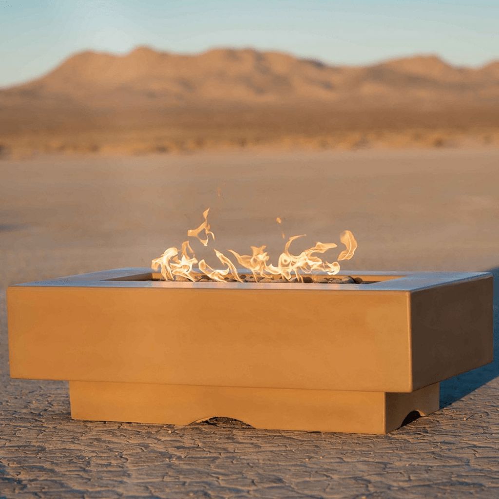 60-inch Del Mar GFRC Concrete Rectangle Fire Pit Table