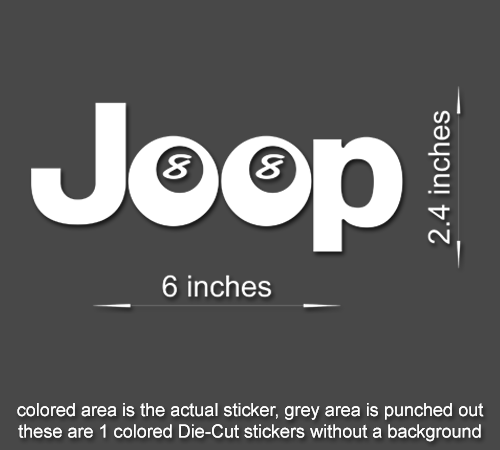 4x Jeep Pool Billiards Decal Sticker Set - Wrangler, Cherokee, and More