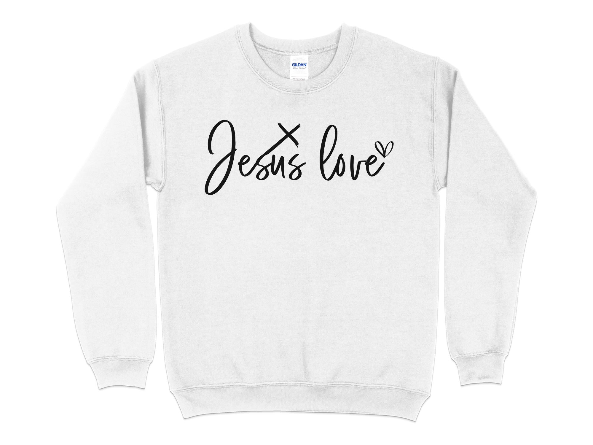 Women's Jesus Love Sweatshirt - Soft & Cozy Christian Faith Apparel