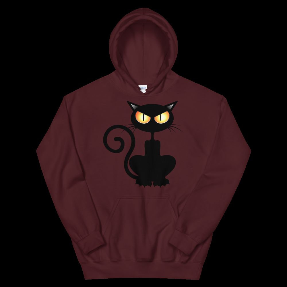 Cozy Black Cat Graphic Hoodie