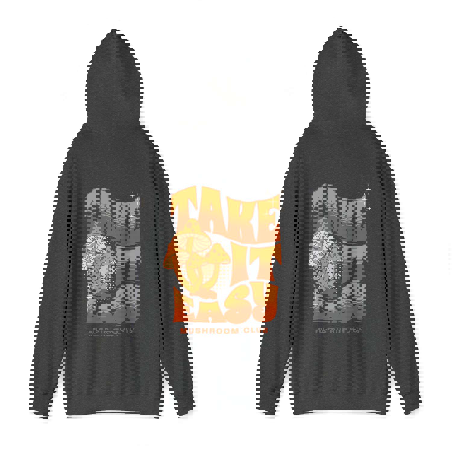 Cozy Mushroom-Printed Motivational Hoodie