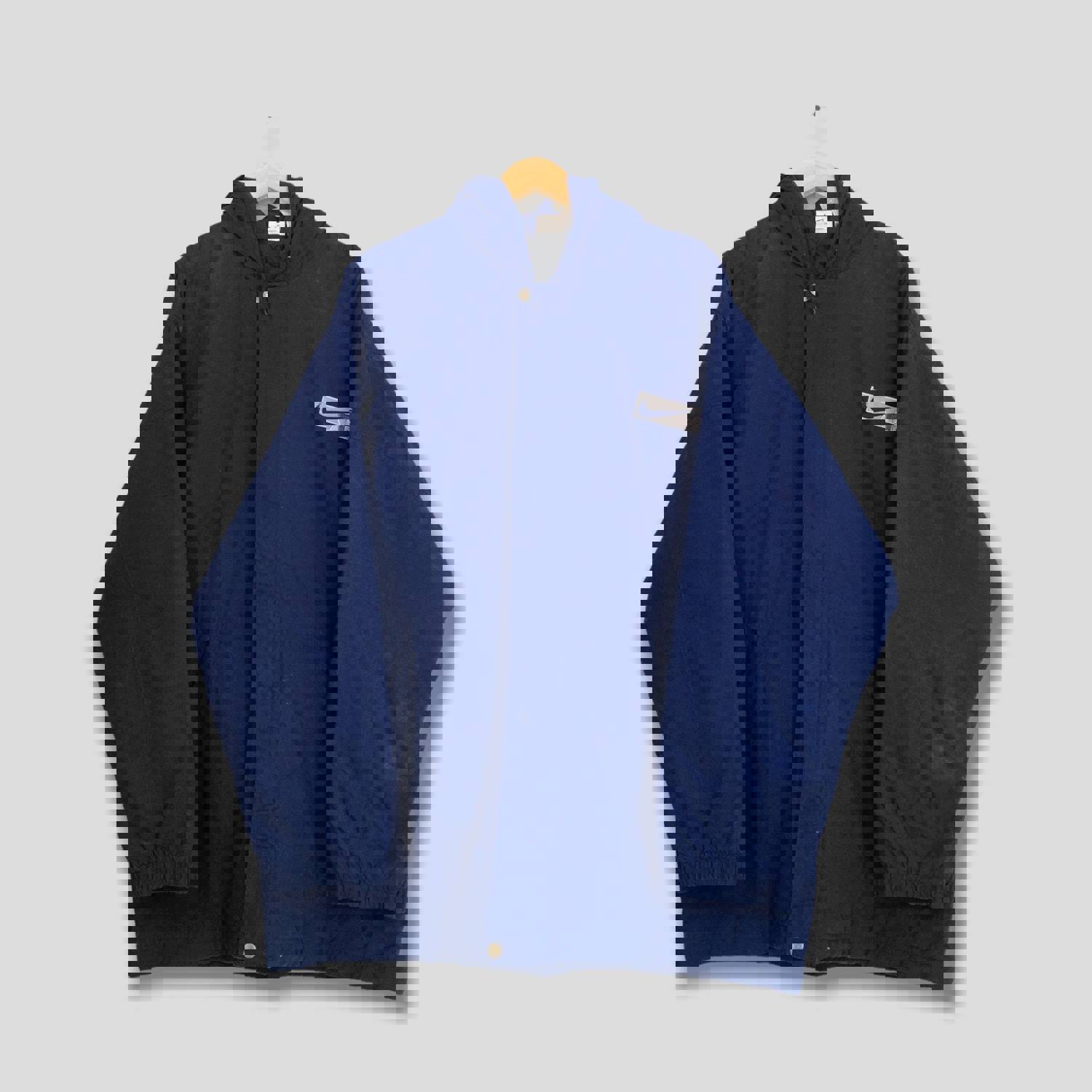 Vintage 90s Nike Parka Hoodie Jacket XL - Blue Swoosh Sportswear