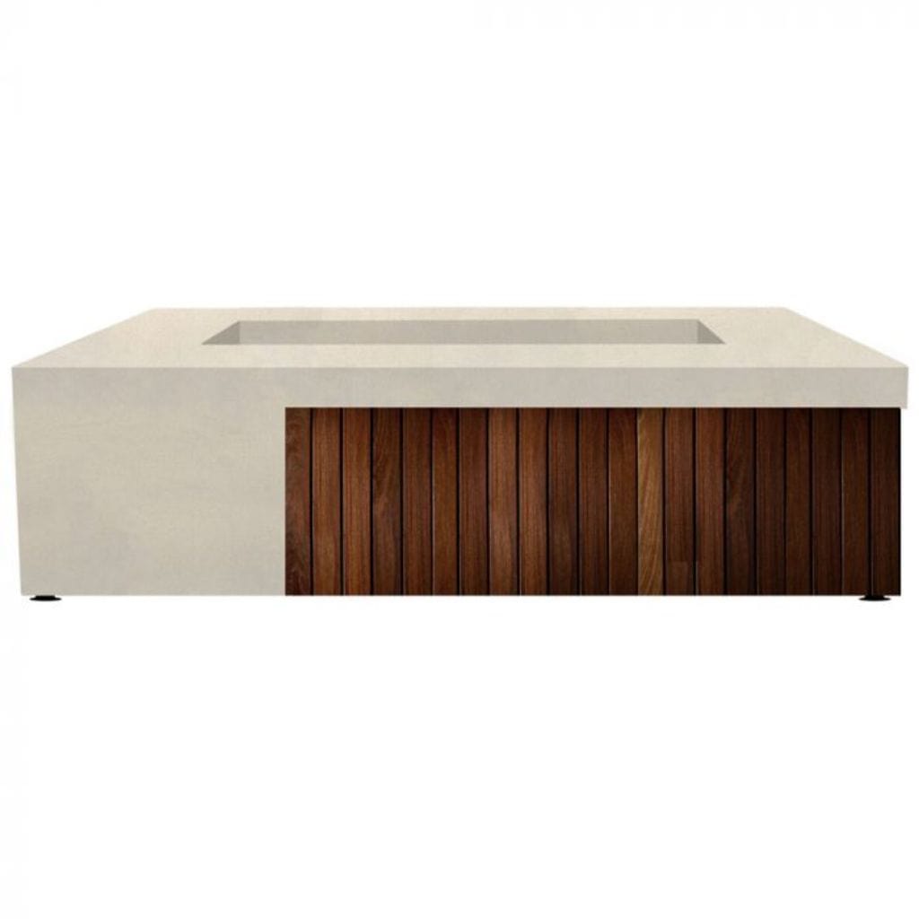 Prism Hardscapes 72" Fairmont Rectangular Concrete Gas Fire Pit Table