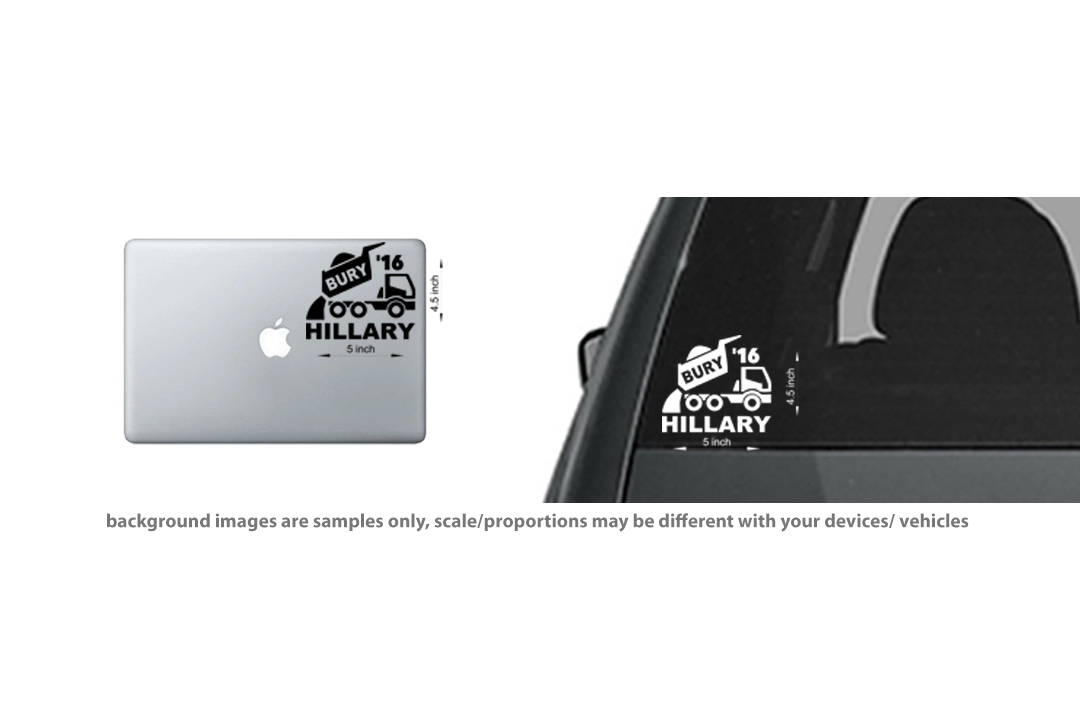 4x Hilarious Anti-Clinton Sticker Pack for Car, Devices, and More