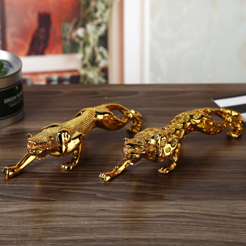 Stylish Leopard Resin Car Ornaments for Interior Decor