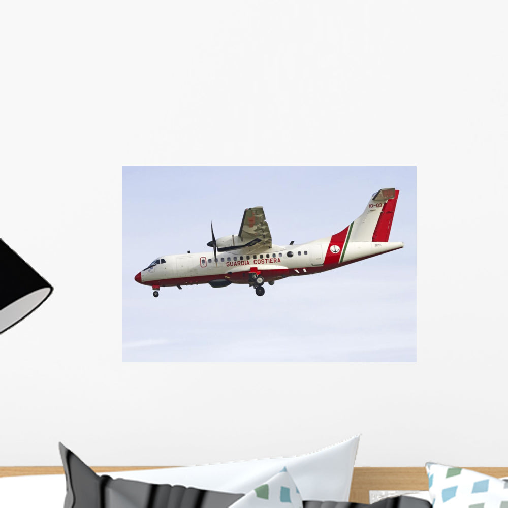 Italian Coast Guard Atr-42 Wall Decal - Vibrant Decor for Any Space