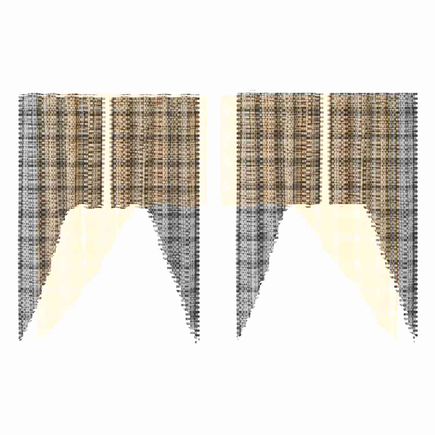 Cider Mill Plaid Lined Swag Curtains Set