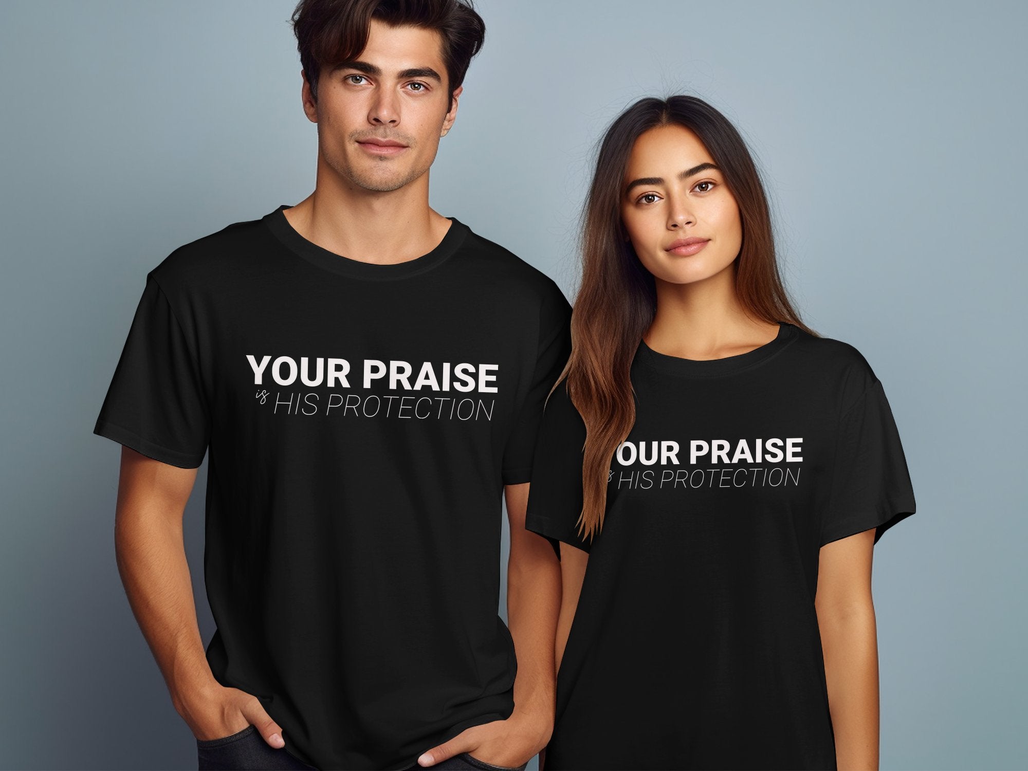 Faith-Inspired Protection T-Shirt, Long Sleeve, Hoodie - Your Praise is His Shield