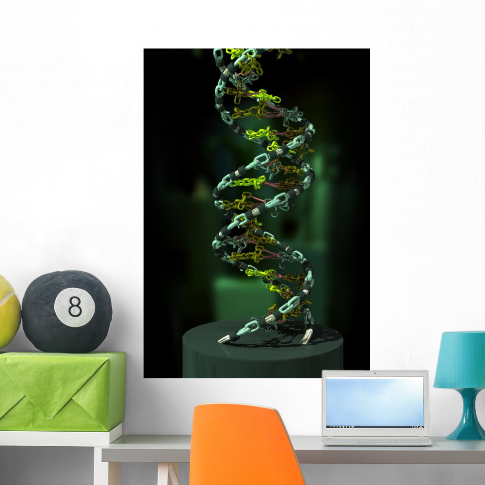 3D DNA Components Wall Decal for Educational and Decorative Spaces