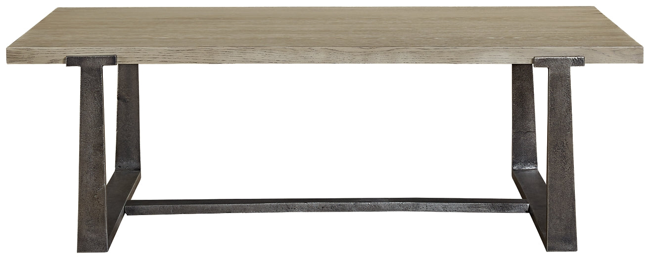 Dalenville Industrial-Style Rectangular Cocktail Table