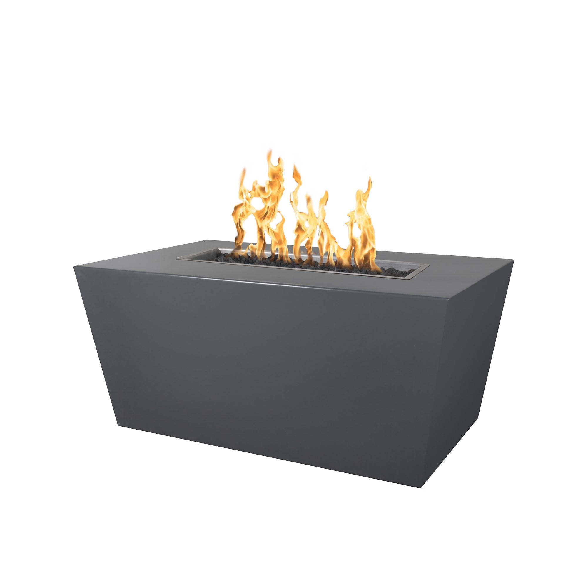 Elegant Outdoor Plus Mesa Rectangle Fire Pit with Powder Coated Steel and Free Cover