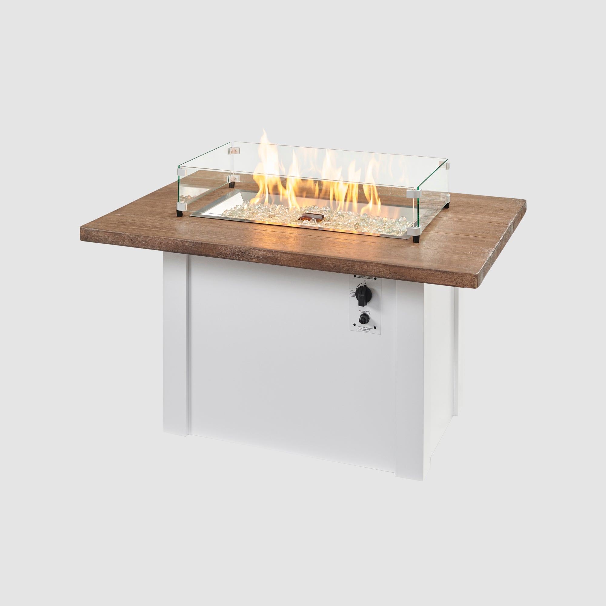 Driftwood Style Gas Fire Pit Table with Crystal Fire® Plus Burner