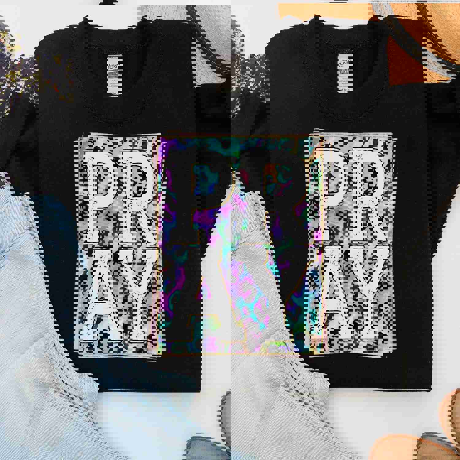 Handcrafted Leopard Pray Hoodie - Unisex Christian Faith Clothing