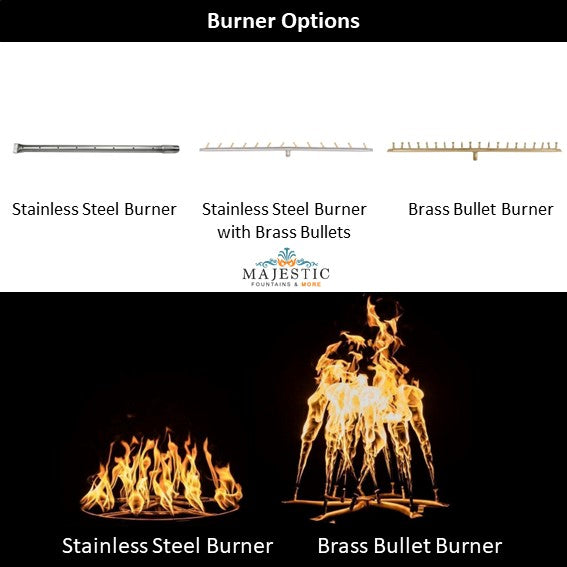 The Outdoor Plus Regal Rectangle Fire Pit with Electronic Ignition