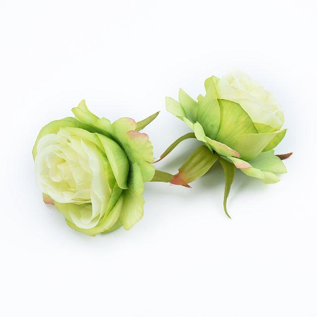 10pcs Silk Rose Heads for Weddings, Home Decor, and DIY Projects