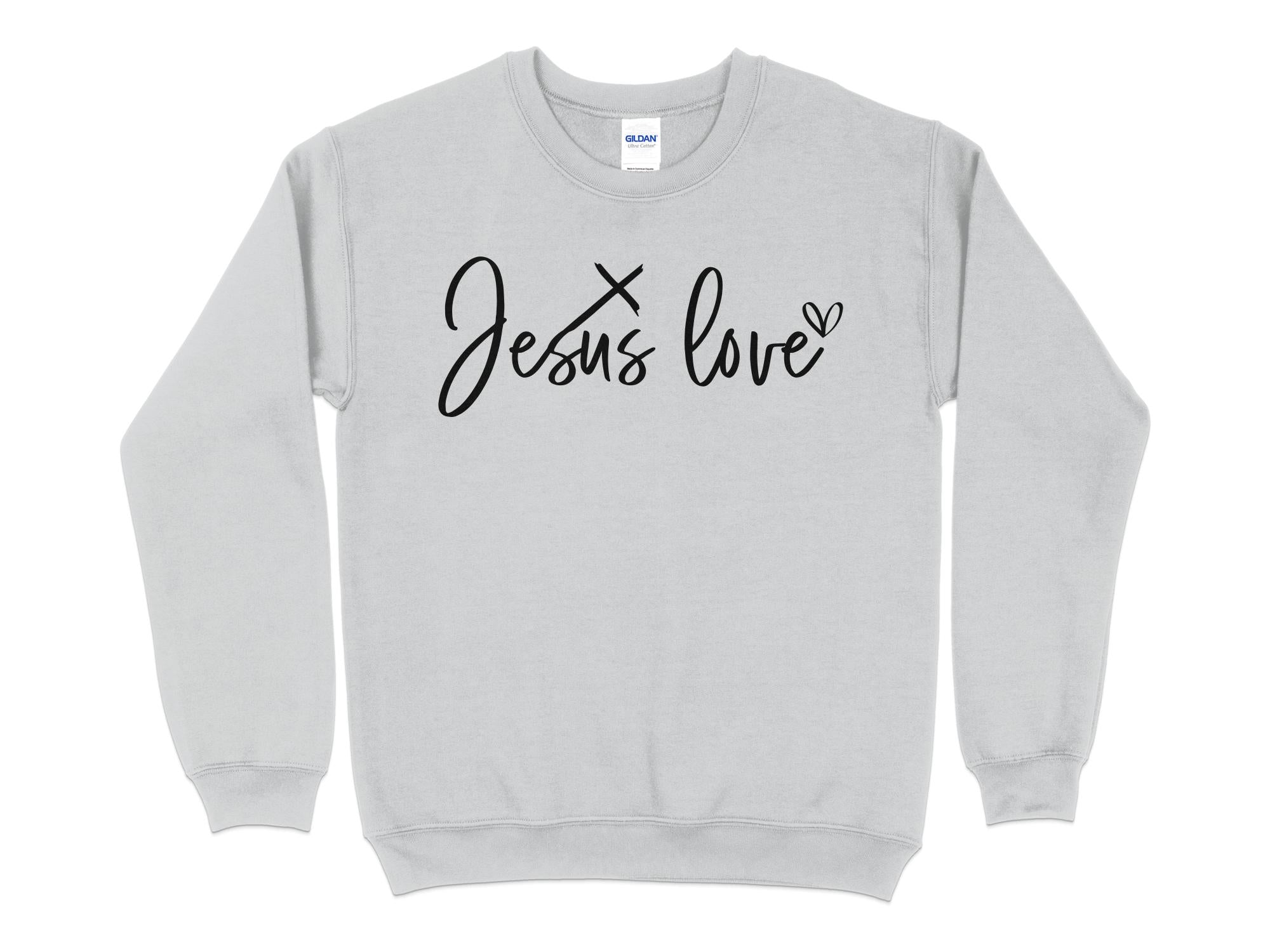Women's Jesus Love Sweatshirt - Soft & Cozy Christian Faith Apparel