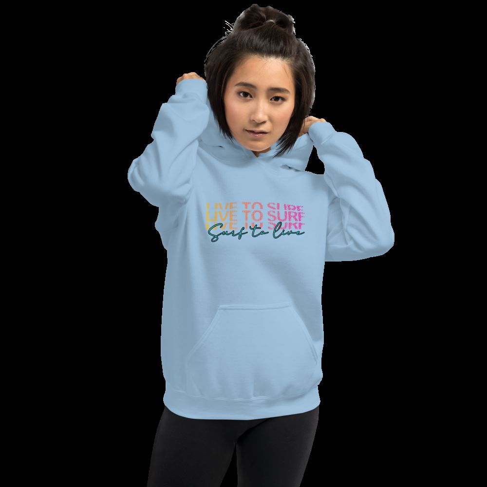 Cozy & Stylish Live to Surf Unisex Hoodie
