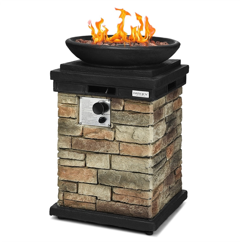 40,000 BTU Outdoor Propane Fire Pit with Weather-Resistant Cover