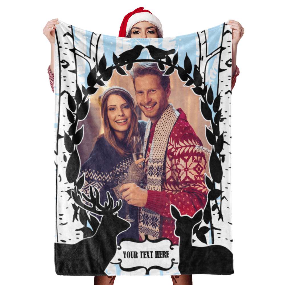 Personalized Photo Blanket for Couples - Anniversary Gift