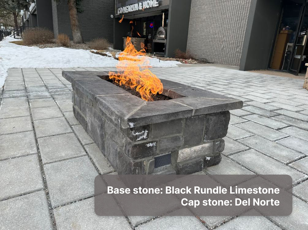 Customizable Outdoor Stone Gas Fire Pit