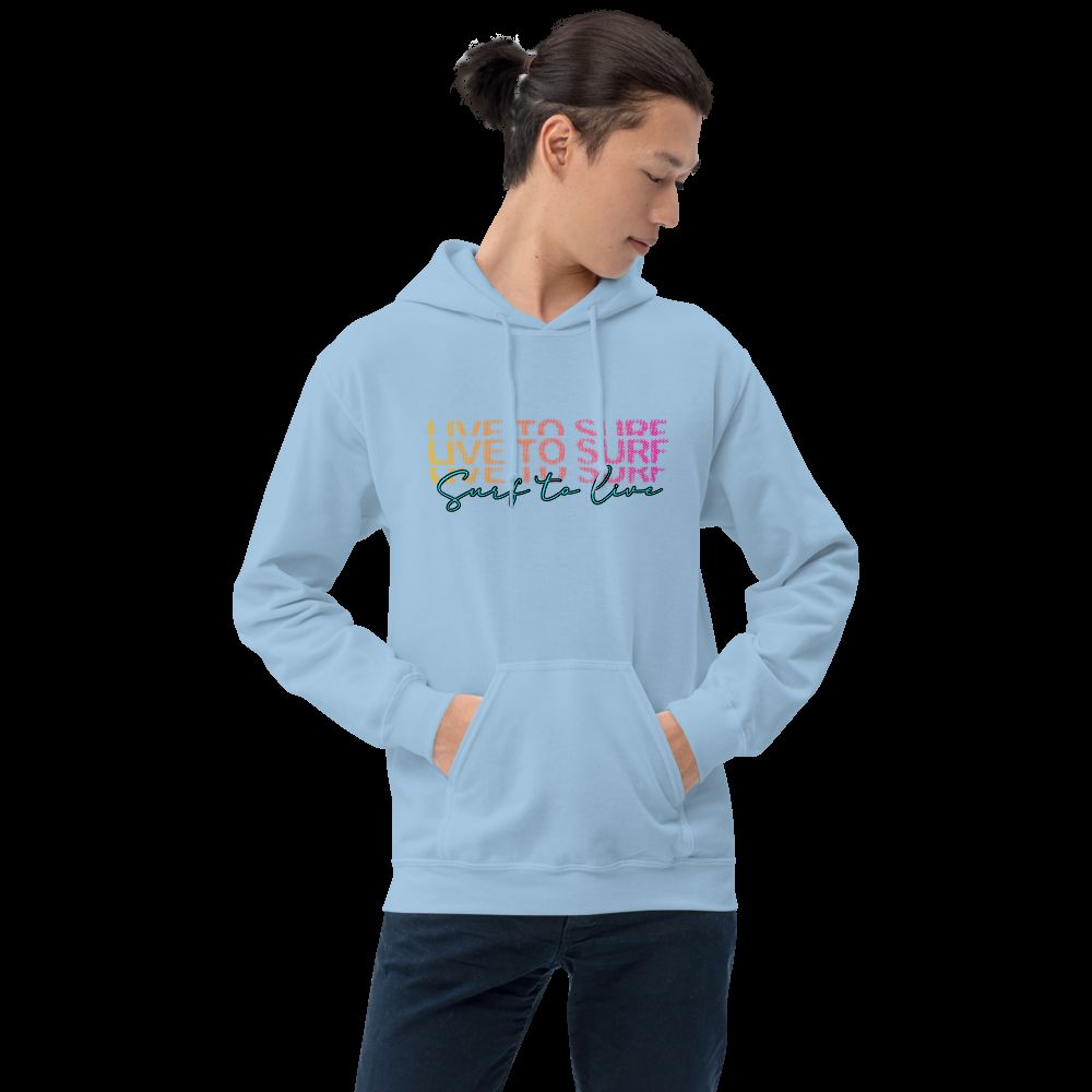 Cozy & Stylish Live to Surf Unisex Hoodie