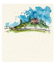Hillcrest Italian Villa Wine Labels - Customizable for Your Wines
