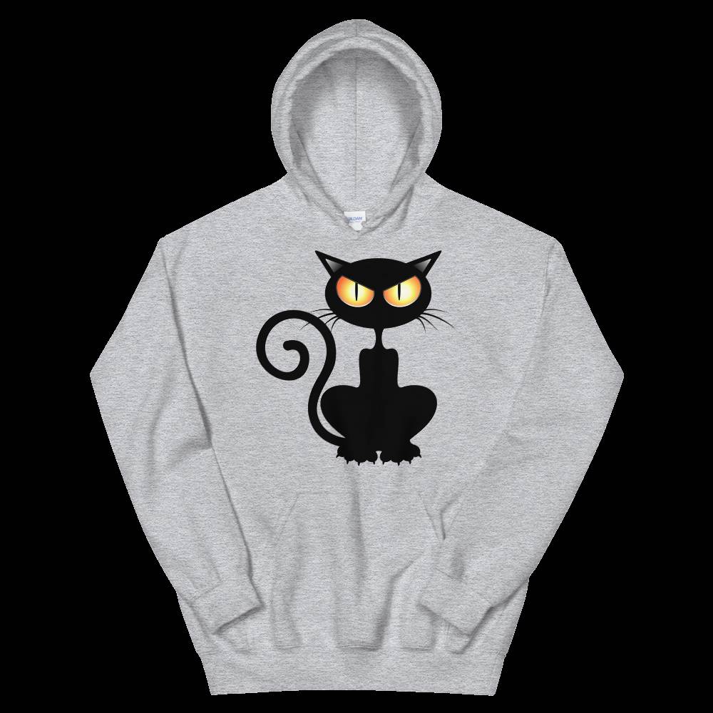 Cozy Black Cat Graphic Hoodie