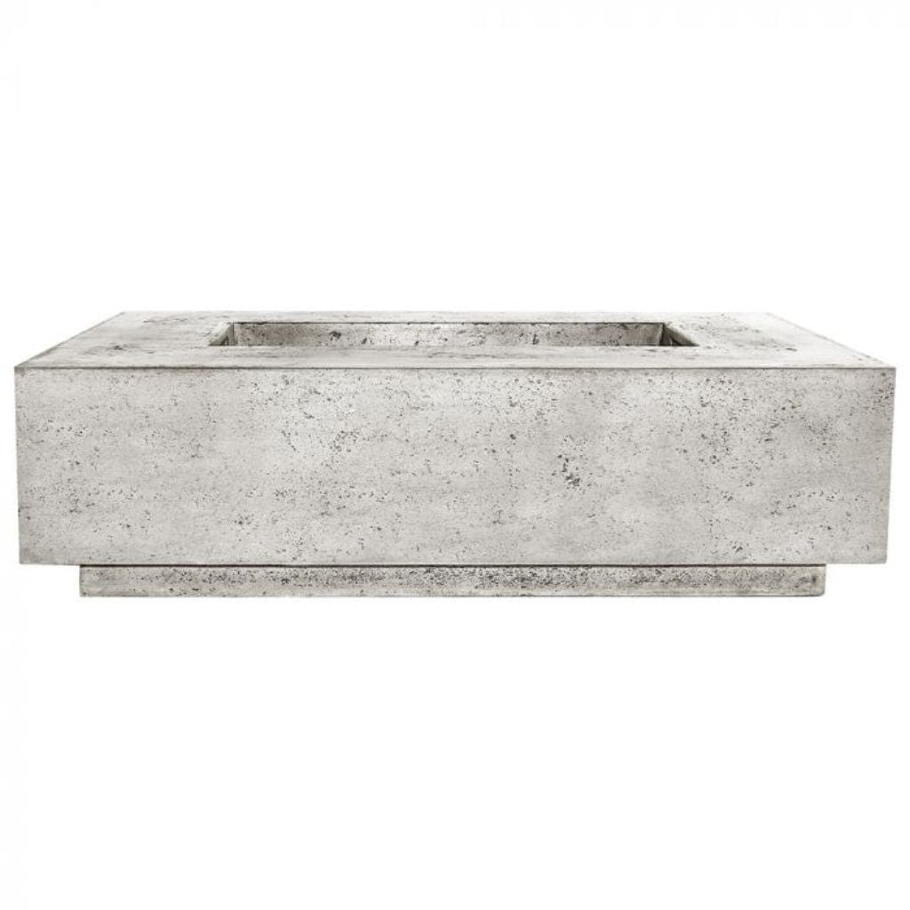 Prism Hardscapes Tavola 1 Rectangular Concrete Gas Fire Pit Table