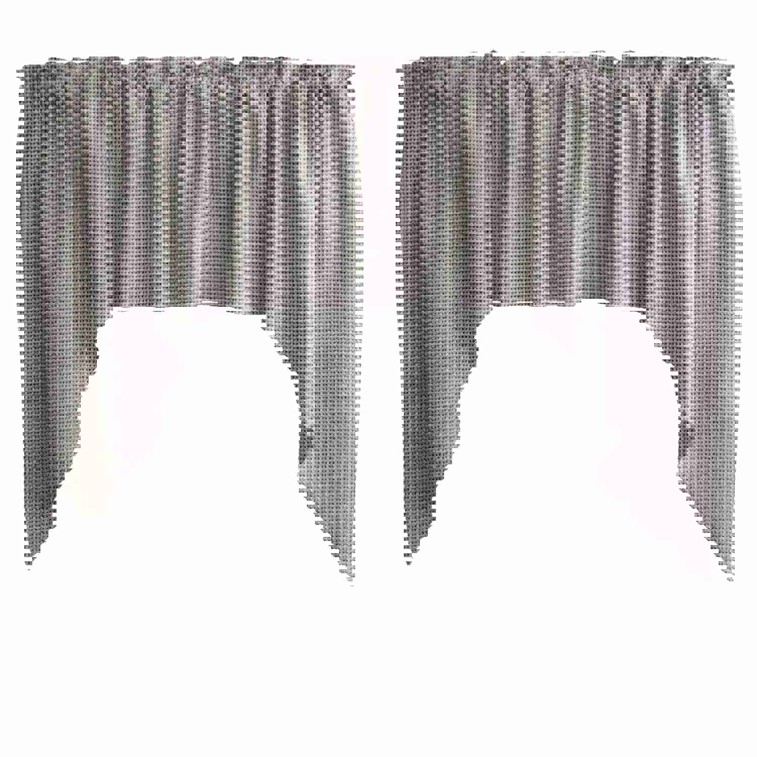Vintage Style Faux Burlap Polyester Swag Valance Curtain