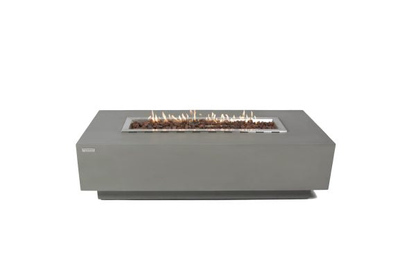 Elementi Granville Rectangular Concrete Fire Pit Table OFG121