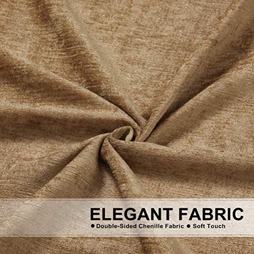 ELKCA Luxurious Double-Sided Chenille Swag Valance for Windows