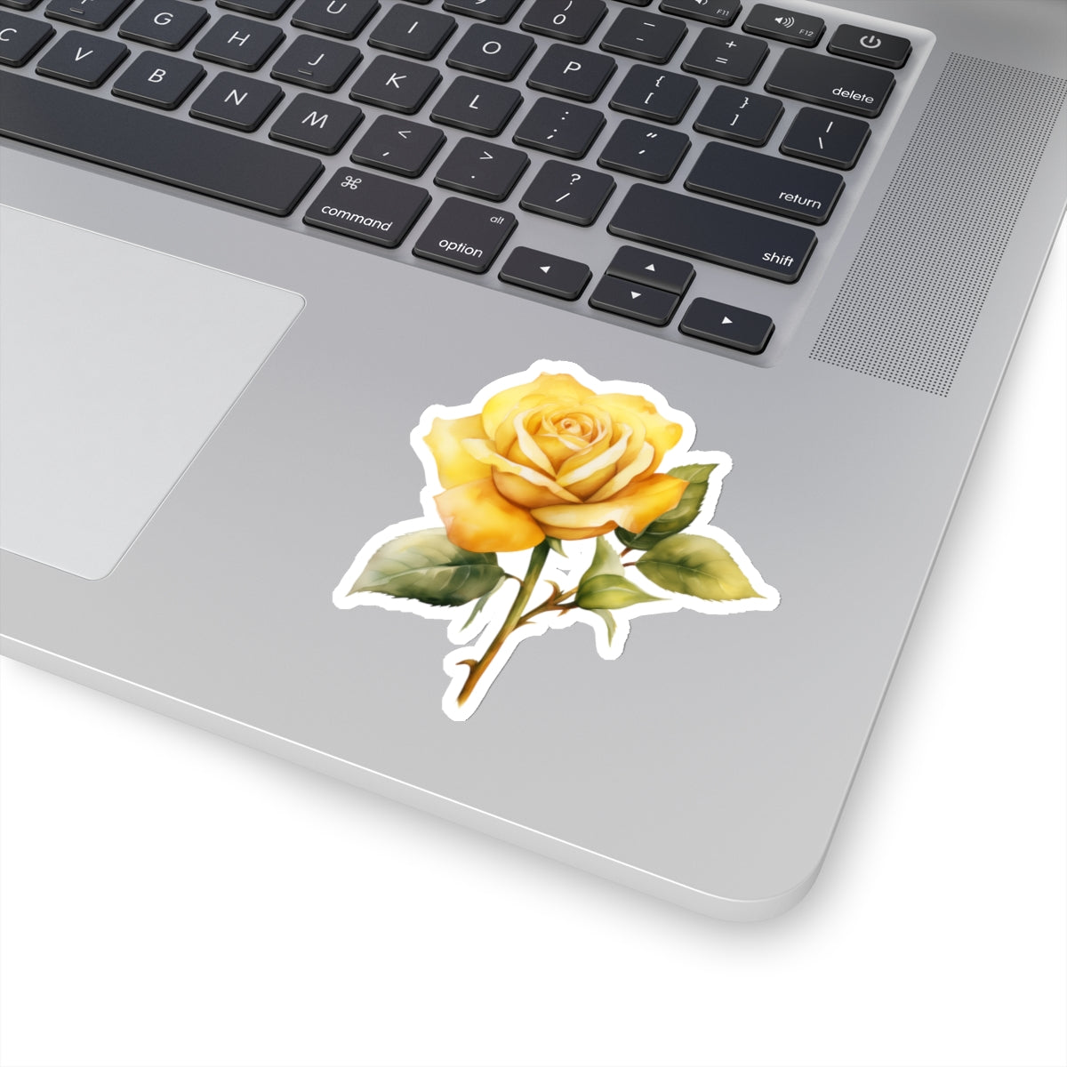 Watercolor Yellow Rose Vinyl Sticker Decal