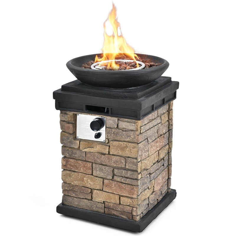 40,000 BTU Outdoor Propane Fire Pit with Weather-Resistant Cover