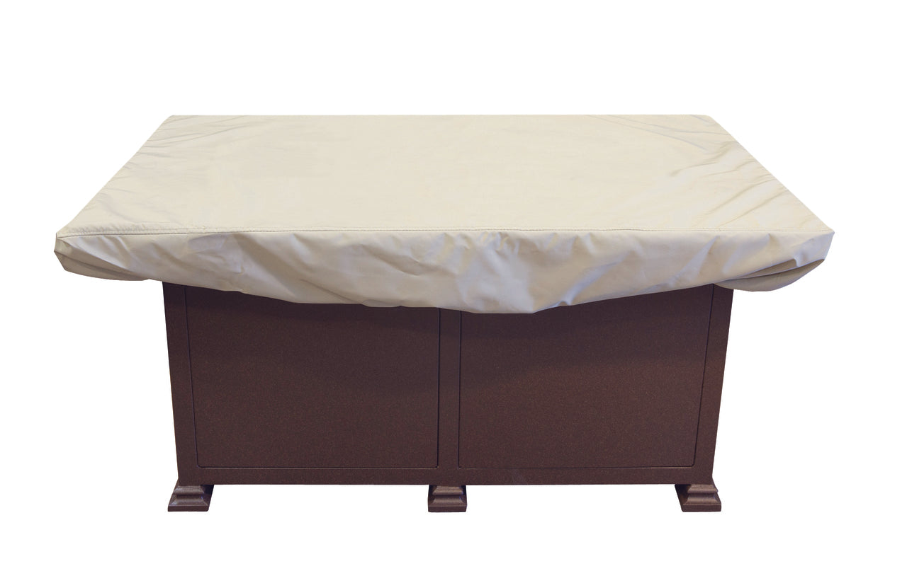 Durable Rectangle Fire Pit Cover - Neutral Champagne