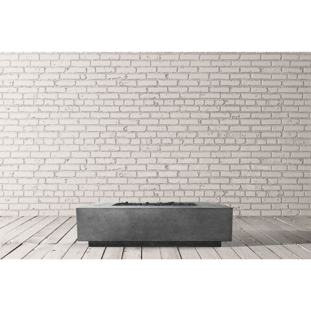 Prism Hardscapes 60" Tavola 8 Rectangular Concrete Gas Fire Pit Table