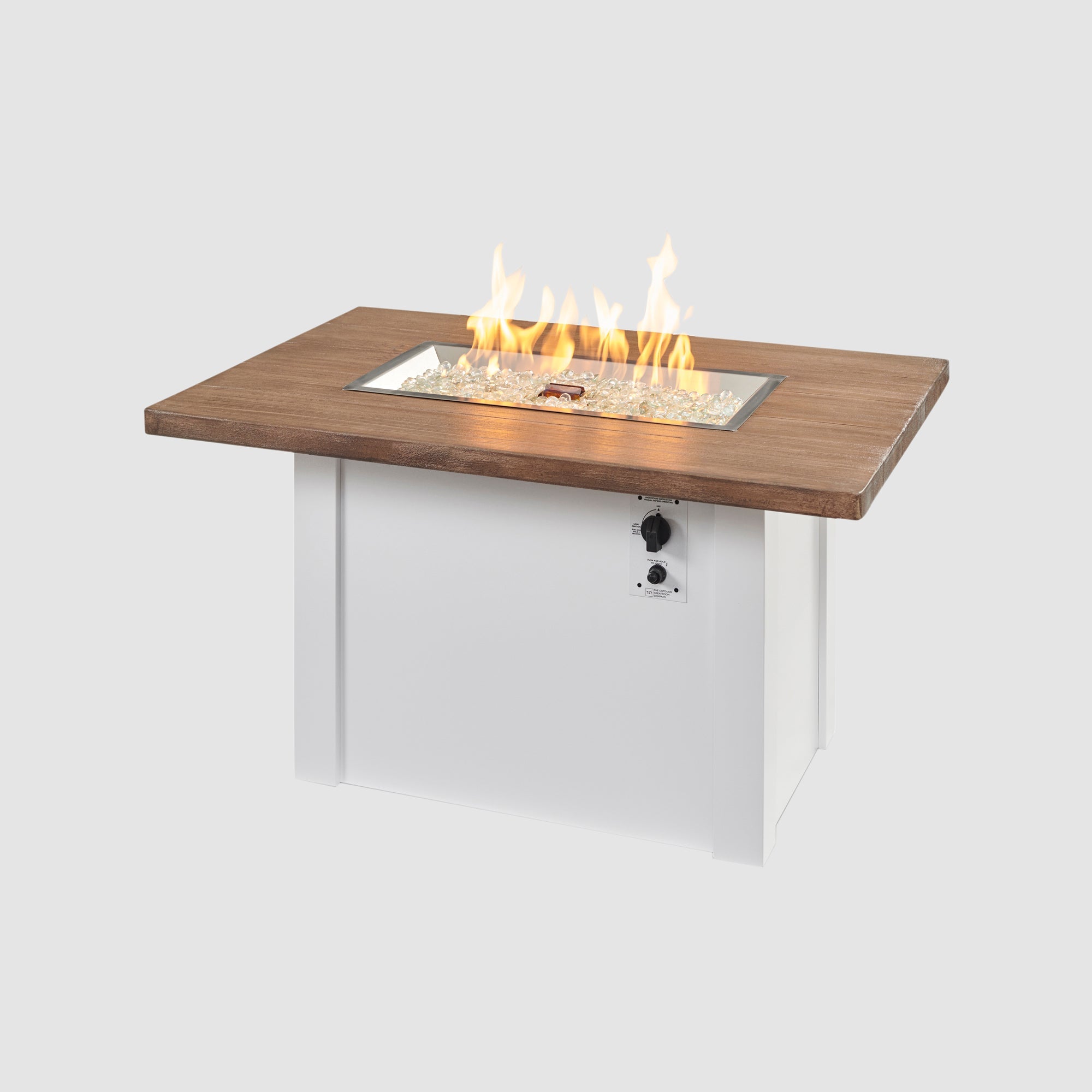 Driftwood Style Gas Fire Pit Table with Crystal Fire® Plus Burner