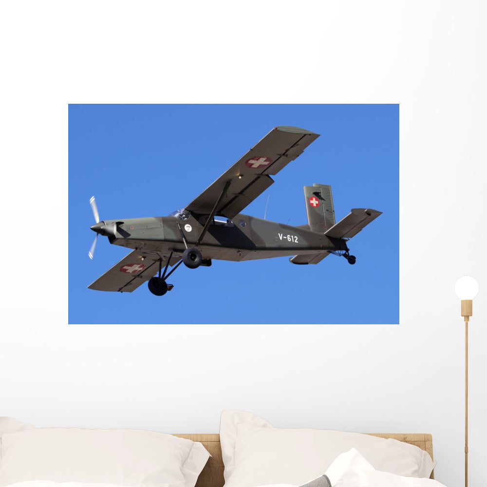 Pilatus PC-6 Swiss Airplane Wall Decal