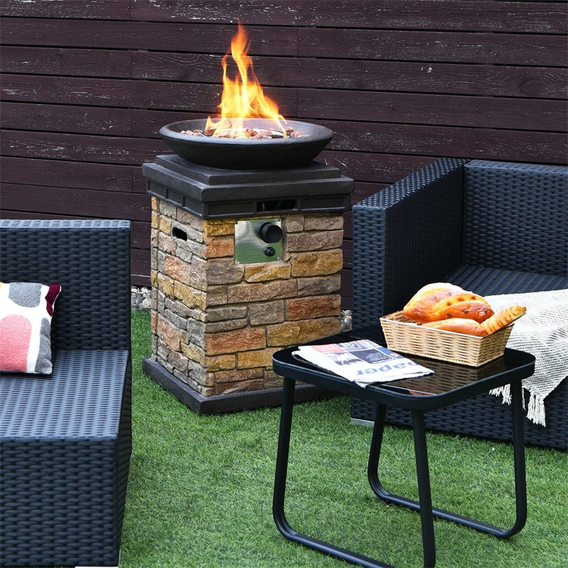 40,000 BTU Outdoor Propane Fire Pit with Weather-Resistant Cover