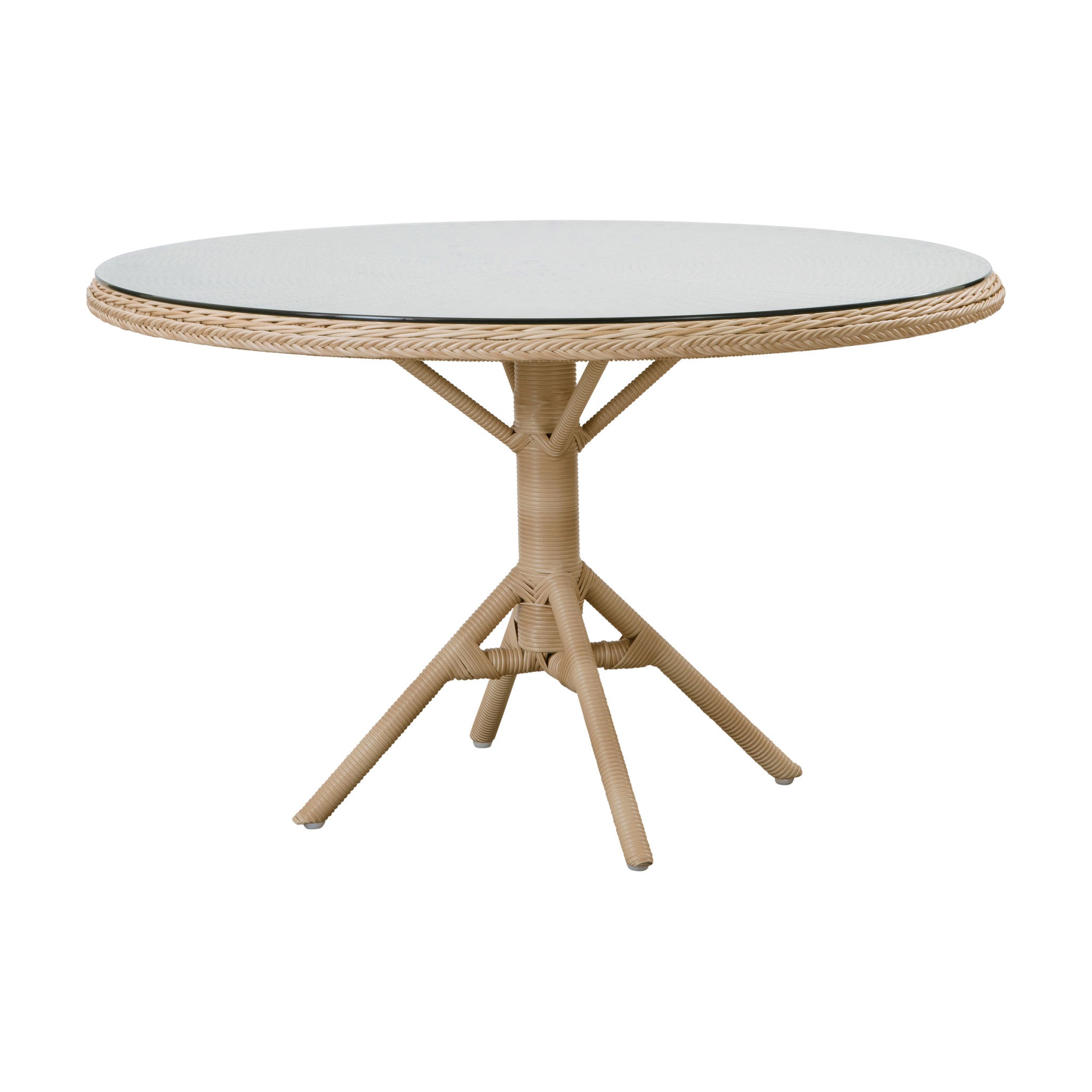 Elegant Outdoor Dining Table with Glass Top