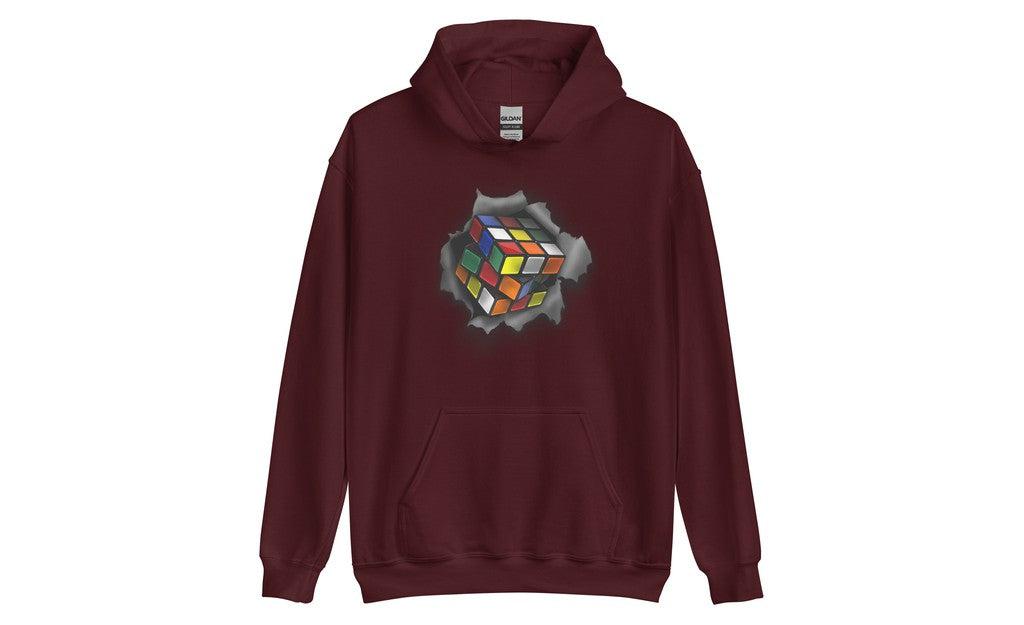 Cozy Cube-Inspired Hoodie - Rubiks Cube Design
