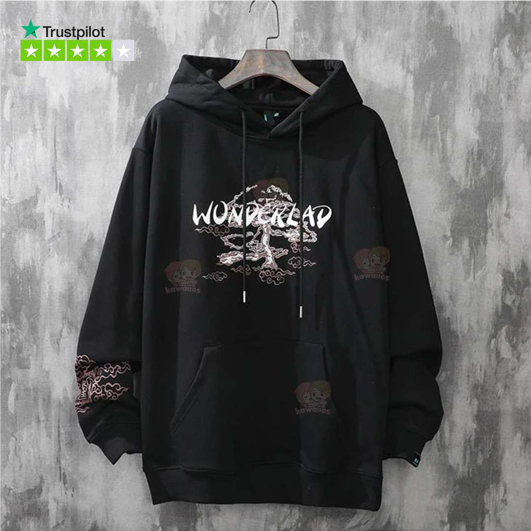 Japanese-Inspired Sakura Tower Oversized Hoodie