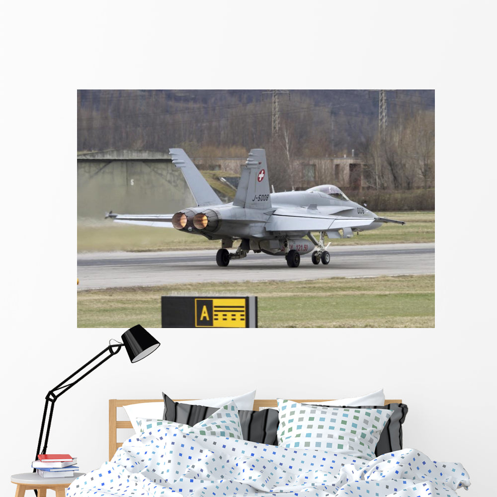 F-18 Hornet Swiss Military Aircraft Wall Decal