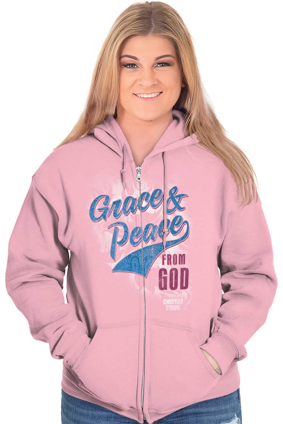 Faith-Inspired Peace Seeker Christian Zip Hoodie