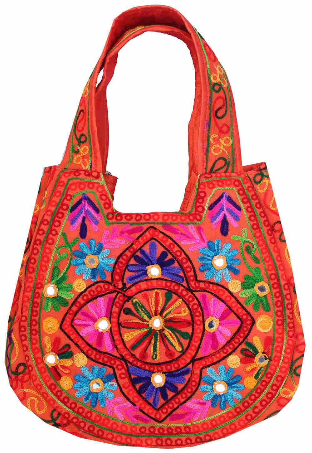 Handcrafted Indian Bohemian Floral Embroidered Women's Shoulder Bag