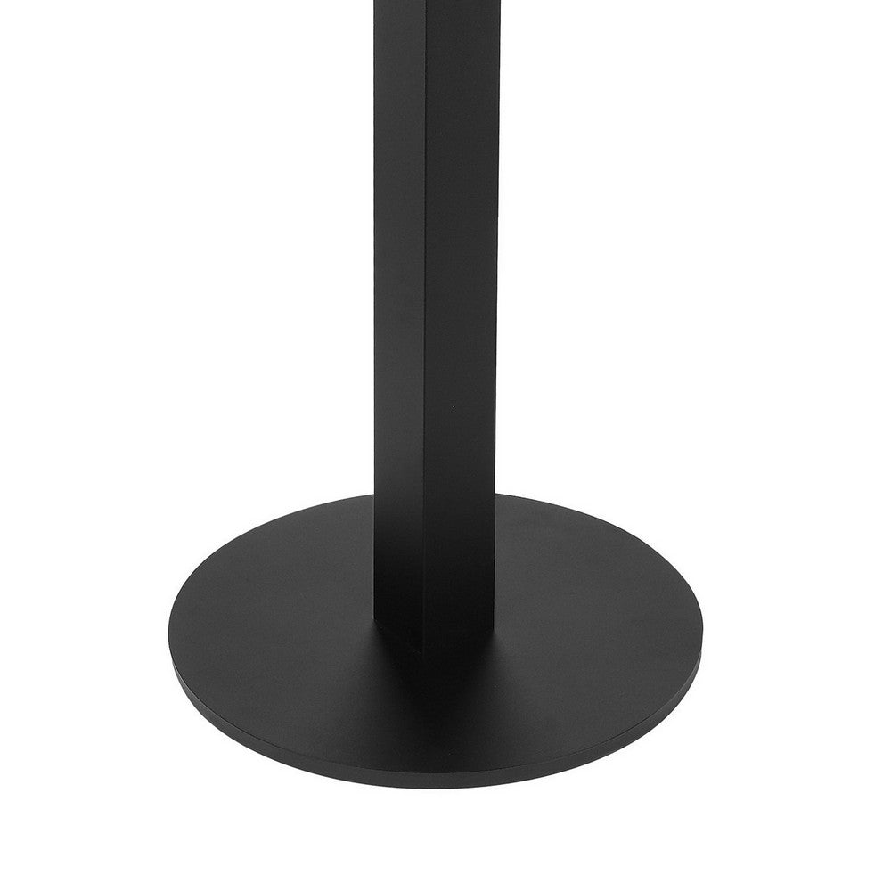 Keli 43 Inch Outdoor Folding Bar Table, Black Aluminum