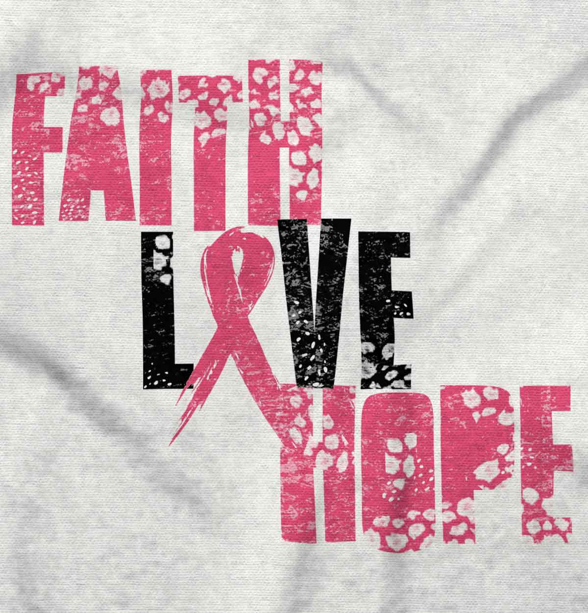 Support Breast Cancer Awareness - Pink Faith Love Hope Hoodie